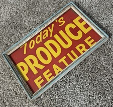 Vintage Grocery Store Sign Todays Produce Feature Framed Farmhouse Kitchen Decor picture