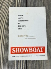Vintage We Aim To Please Showboat Satisfaction Survey picture