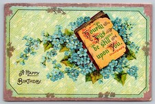 Postcard 1910 Shakespeare Happy Birthday Greeting Glossy Topcoat A40 picture