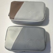 Lufthansa Business Class Amenity Bags Set of 2 Gray White 100 Logo Collectible picture