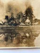 1915 Bend Oregon Lumber Mill Fire RPPC Deschutes River Disaster Reflection picture