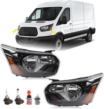 Pair Headlight Assembly Fit for 2015-2020 Ford Transit 150 250 350 Halogen Head picture