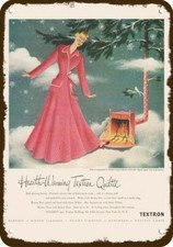1948 TEXTRON WOMAN'S QUILTIE ROBE Vintage Look DECORATIVE METAL SIGN  STERNBERG  picture