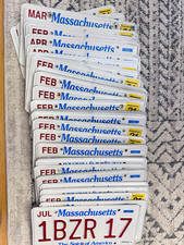 Massachusetts License Plates Lot of 25 - great condition good for crafts picture