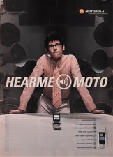 2003 hear me moto motorola cell phone y2k pink shirt Print Ad Pinup Art Poster picture