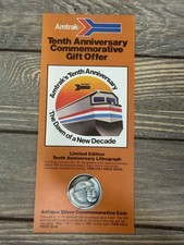 Amtrak 10th Anniversary Commemorative Gift Offer Brochure Order Form 1981 picture
