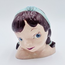 Vintage HTF RARE 1950s Girl Face Head Decor Signed Karen Headband Pony Tails picture
