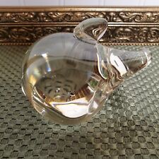 Vtg Hand Blown Glass Pig Paperweight Figurine picture