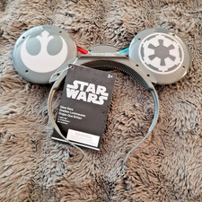 Disney Parks Star Wars Light Up Mickey Mouse Ears Headband Lightsabers picture