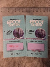 ​Vintage 1987 Walt Disney World EPCOT Center Tickets Unused Consecutive Numbers picture