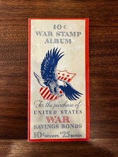 WWII Propaganda War Savings Stamp Album “Stamp Out the Axis” Unused 1942 Cartoon picture