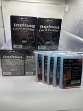 BCW 3X4 35pt 500 Toploaders for Standard Cards and 500 Ultra Pro Soft Sleeves picture