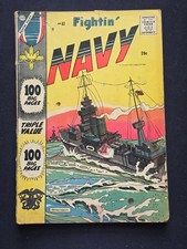 FIGHTIN' NAVY # 83 Triple Value 100 Big Pages Charlton September 1958 RARE picture