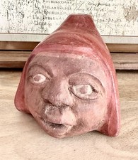 VTG Chilean Folk Art Pre-Columbian Replicated Pottery Ocarina (Whistle) Signed picture