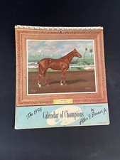 Vintage 1958  Calendar Of champions Horse calendar picture