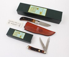 Canal Street Cutlery Co #283 SET Folder & Fixed Blade Knife with Matching Boxes picture