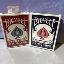 New Vintage 2 Decks Bicycle Poker 808 Blue/Red Rider Back Playing Sealed Ohiopc8 picture