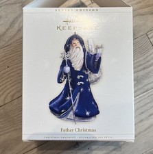 2006 Hallmark Keepsake Ornament Father Christmas #3 Blue Robe Scrolls with Box picture