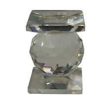 Vintage Swarovski Crystal Clear Glass Candle Holder Stand Display NO PIN 2
