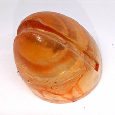 Vintage Amber Glass Insulator - Telegraph/Power Line Collectible picture