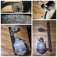 Antique Handlan St. Louis Wall Mount Caboose Railroad Lantern Lamp Plume Atwood picture