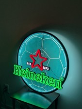 Heineken LED Neon Soccer Sign - Breweriana Collectible - 27” X 27” Man cave picture