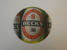 Beck's Bremen Germany Beer Coaster Brand New Round Coaster Multi Color picture