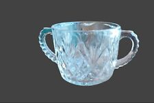 Vintage, pressed glass open sugar bowl, fan and diamond  pattern  picture