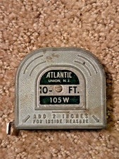 Vintage Atlantic Measuring Tape 105 W 10ft. USA picture