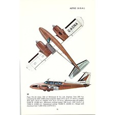 Piper Aztec PA-23 250 Beech Baron B.55 USA 1969 Private Aircraft Print SE2-2 picture