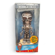 2009 FUNKO WACKY WOBBLER BOBBLE-HEAD TERMINATOR SALVATION T-600 EYES LIGHT UP picture