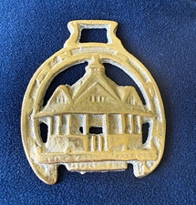 Vintage cast brass horse harness medallion: House Design picture
