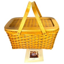 Longaberger Founder's Market Basket with Lid and Booklet 2000 picture