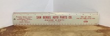 Vintage Sam Bergel Auto Parts Co. Jackson Tennessee Aluminum Ruler picture