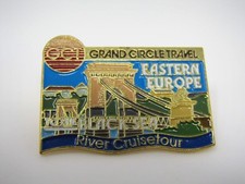 Vintage GCT Grand Circle Travel Pin Eastern Europe Cruise Budapest Chain Bridge picture