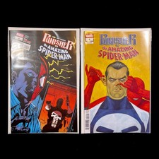 Punisher vs Amazing Spider Man 4 Main Cover Set Comic Lot Marvel Comics 2026 NM picture