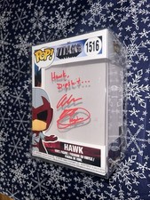 Signed Funko Pop Hawk Titans Show Dc Alan Ritchson Coa Custom Box Protector Dc picture