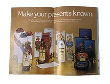 Canadian Club Whiskey AD Vintage 1982 Calendar Black Velvet Beefeater Liquor picture