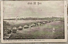 New Bridge Over Connecticut River Hartford Edith M Peck 1908 DB Postcard 4816 picture