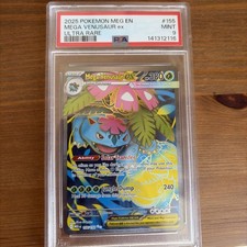 Pokémon TCG Holo Ultra Rare Full Art Mega Venusaus Ex 155/132 Me01 PSA 9 picture