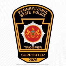 Pennsylvania State Police 3” 2026 Supporter Sticker Decal PSP Fraternal Patch PA picture