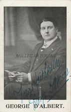 GEORGE D'ALBERT - English music hall singer, comedian - Autograph picture