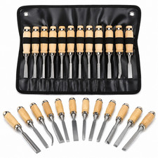 12pc Wood Carving Tools Set Professional Woodworking Chisel Kit Sharp Gouge Stee picture