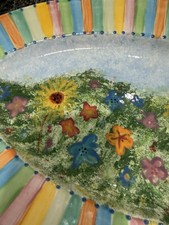 Beautiful Vintage Hand-painted tray By Marilee 1997 picture