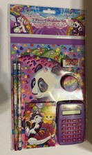 Vintage Lisa Frank Stationery Set Kittens Panda 7 piece Calculator Set picture