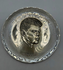 Wendall August Forge Sterling Silver John F. Kennedy Collector Plate 8 3/4 in picture