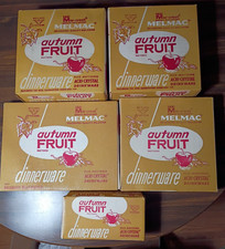 5 Rare Vintage Mar-crest Melmac Autumn Fruit Dinnerware Sets With Original Boxes picture