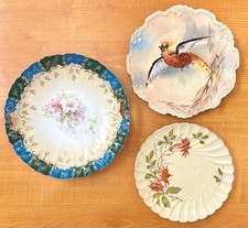 Lot 9 - Antique European Cabinet Plates Hand Painted Floral Game Bird Porcelain picture