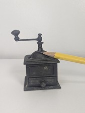Vintage 1970s Miniature Coffee Grinder Pencil Sharpener - Die-Cast Metal picture
