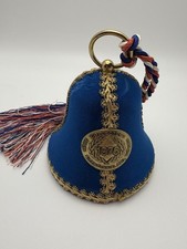 Vintage 1976 Reuge Bicentennial Musical Bell Blue Velvet Swiss Music Box Works picture